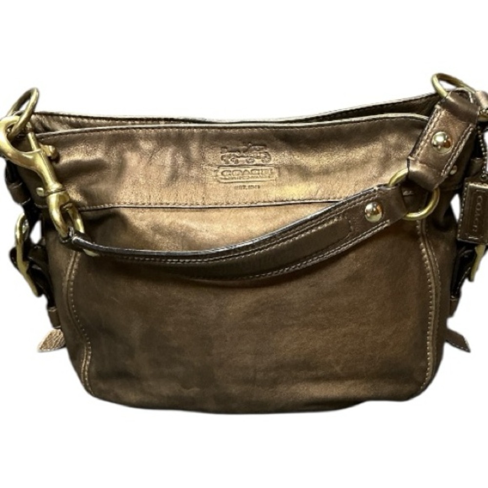 Coach - EC - Zoe Hobo Shimmering Bronze Shoulder Bag